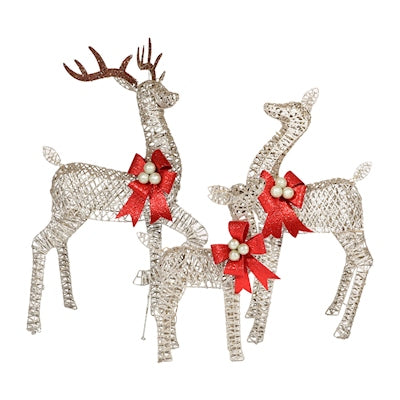 SET DE 3 RENOS ILUMINADOS 1.32 M