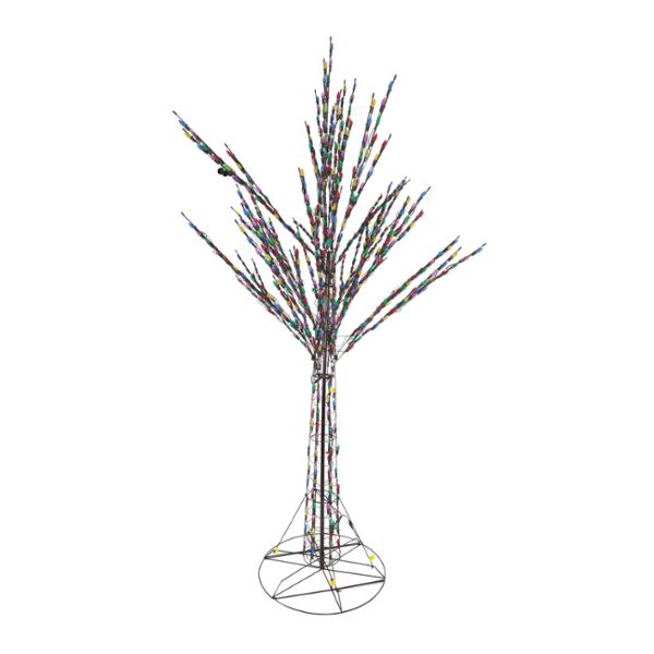 ADORNO DE ÁRBOL NAVIDEÑO MULTICOLOR CON LUCES LED 2.43 M