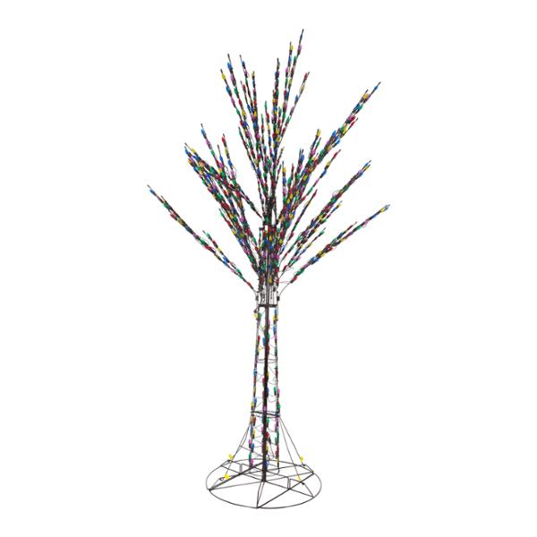 ADORNO DE ÁRBOL NAVIDEÑO MULTICOLOR CON LUCES LED 2.43 M