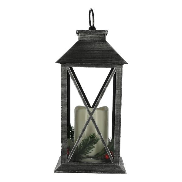 FIGURA DECORATIVA FAROL NAVIDEÑO DE VIDRIO 32 CM DISPONIBLE EN DIFERENTES DISEÑOS